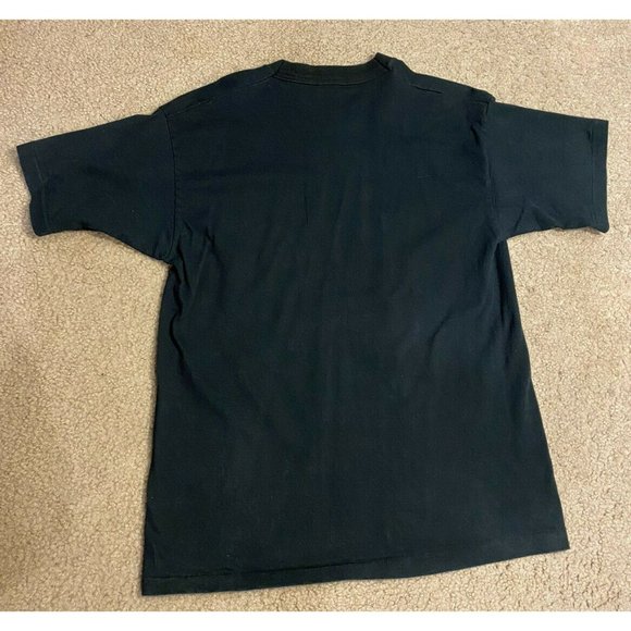 Vintage Native American Feather T Shirt Size L Black Fruit Of The Loom USA Made - Picture 2 of 7